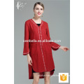 2017 Comfortable Red One Piece Office Long Dress Chiffon New Style